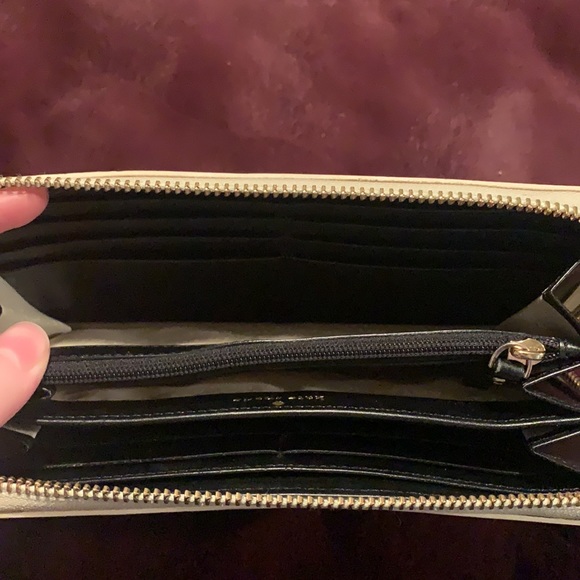 Kate Spade Blue Striped Zip Wallet - Picture 7 of 14